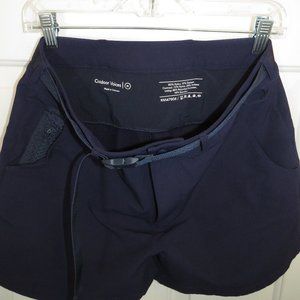 Outdoor Voices RecTrek Hike Shorts Size Medium Belted Hiking Blue Pockets
